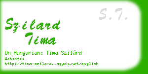 szilard tima business card