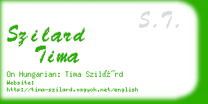 szilard tima business card